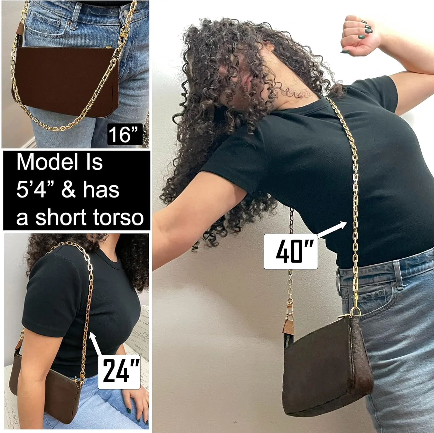 Box Purse Chain Crossbody Shoulder Strap (9mm) Replacement - (24" / 60cm)