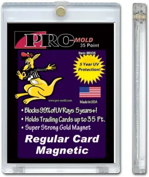 Box(25) Pro-Mold 35pt. Magnetic One Touch Card Holders UV Safe #MH35