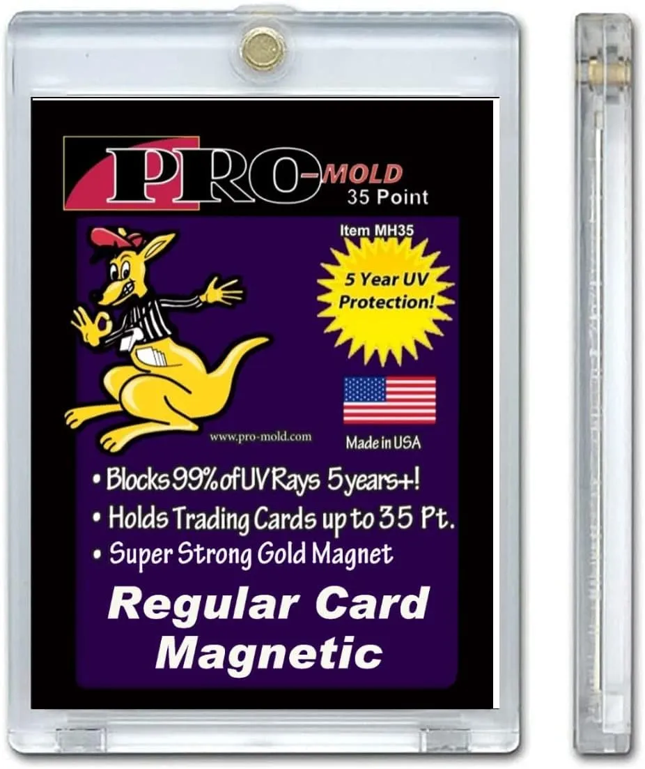 Box(25) Pro-Mold 35pt. Magnetic One Touch Card Holders UV Safe #MH35