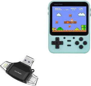 BoxWave Smart Gadget Compatible with Game Kiddy GKD Mini - AllReader SD Card Reader, microSD Card Reader SD Compact USB - Jet Black