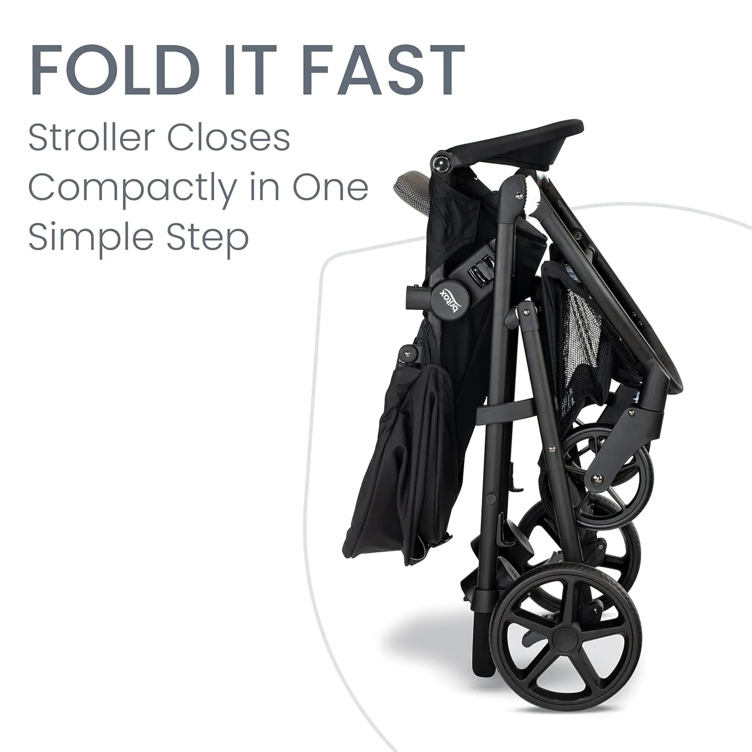 Britax Brook  Modular Baby Stroller, Ultra-Lightweight Infant and Toddler Stroller with SafeWash Insert and 4 Ways to Stroll, Graphite Onyx