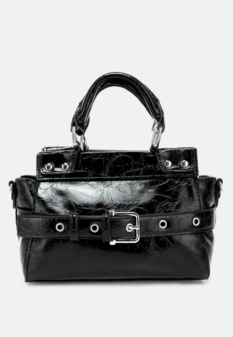 Buckle Detail Satchel Bag By RAG
