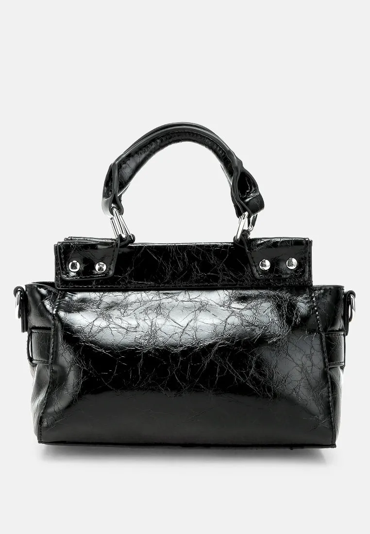 Buckle Detail Satchel Bag By RAG