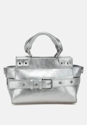 Buckle Detail Satchel Bag By RAG