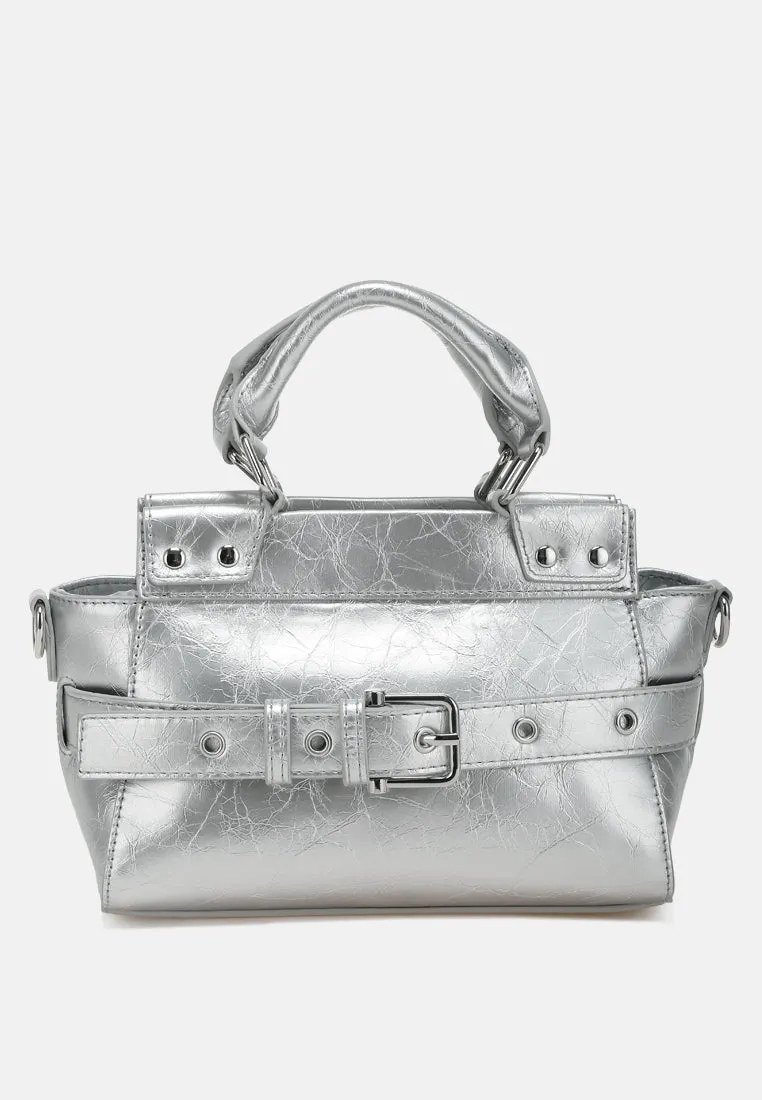 Buckle Detail Satchel Bag By RAG