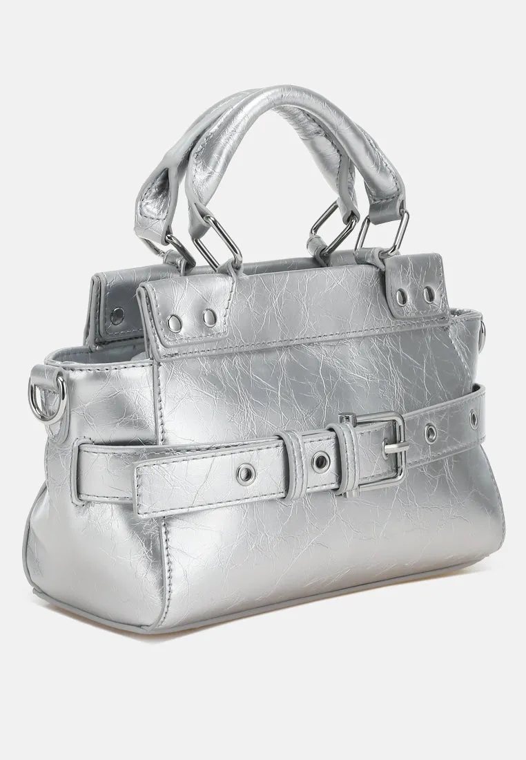 Buckle Detail Satchel Bag By RAG