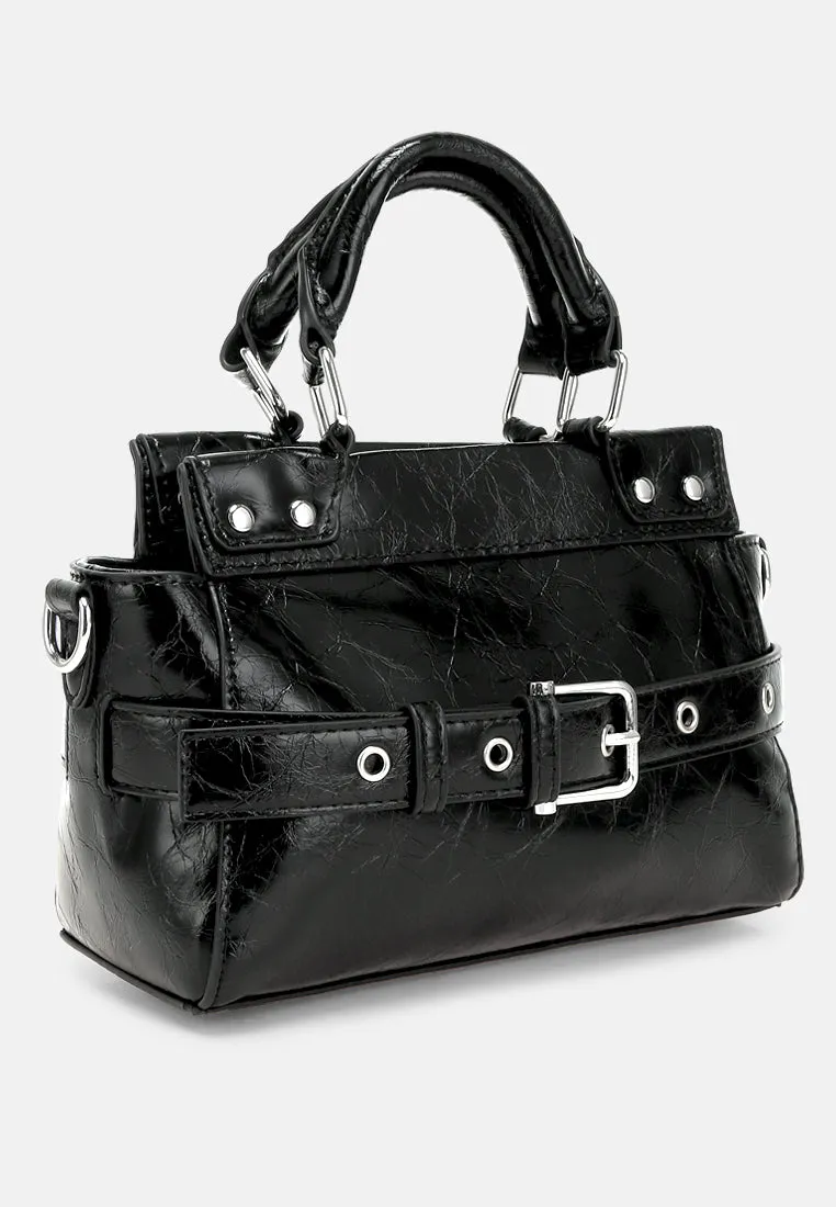 Buckle Detail Satchel Bag By RAG