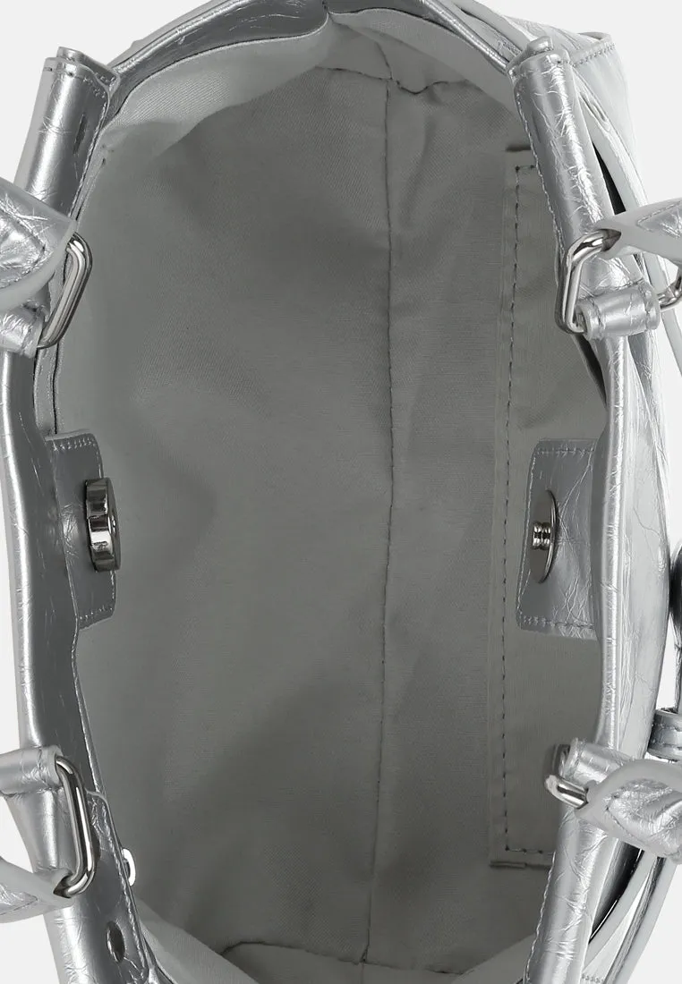 Buckle Detail Satchel Bag By RAG