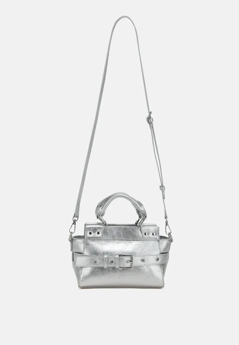 Buckle Detail Satchel Bag By RAG