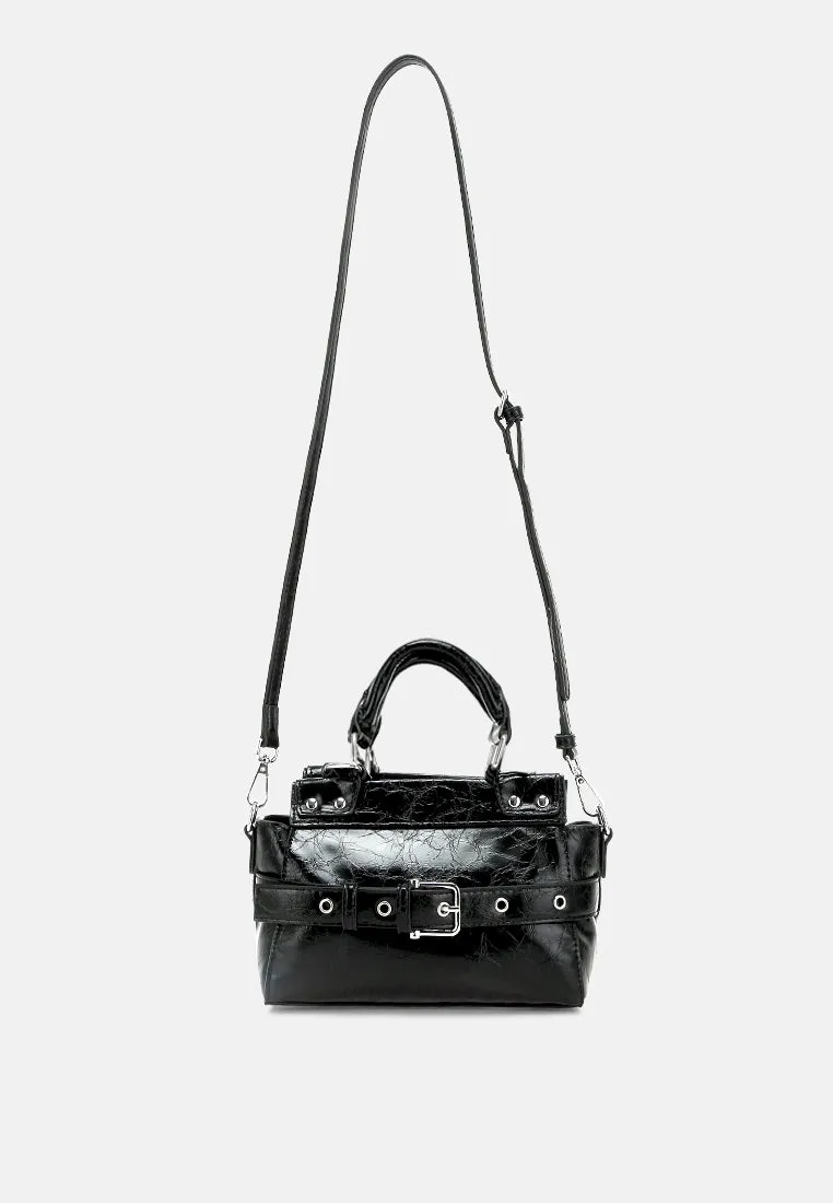 Buckle Detail Satchel Bag By RAG