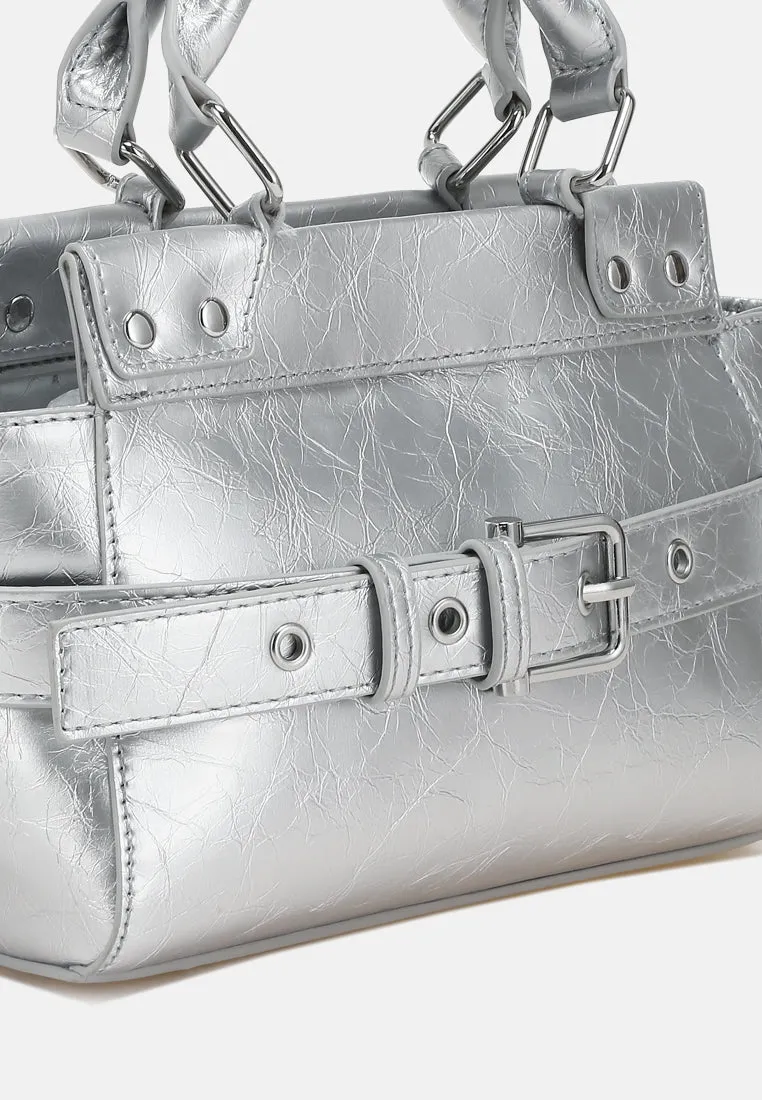 Buckle Detail Satchel Bag By RAG