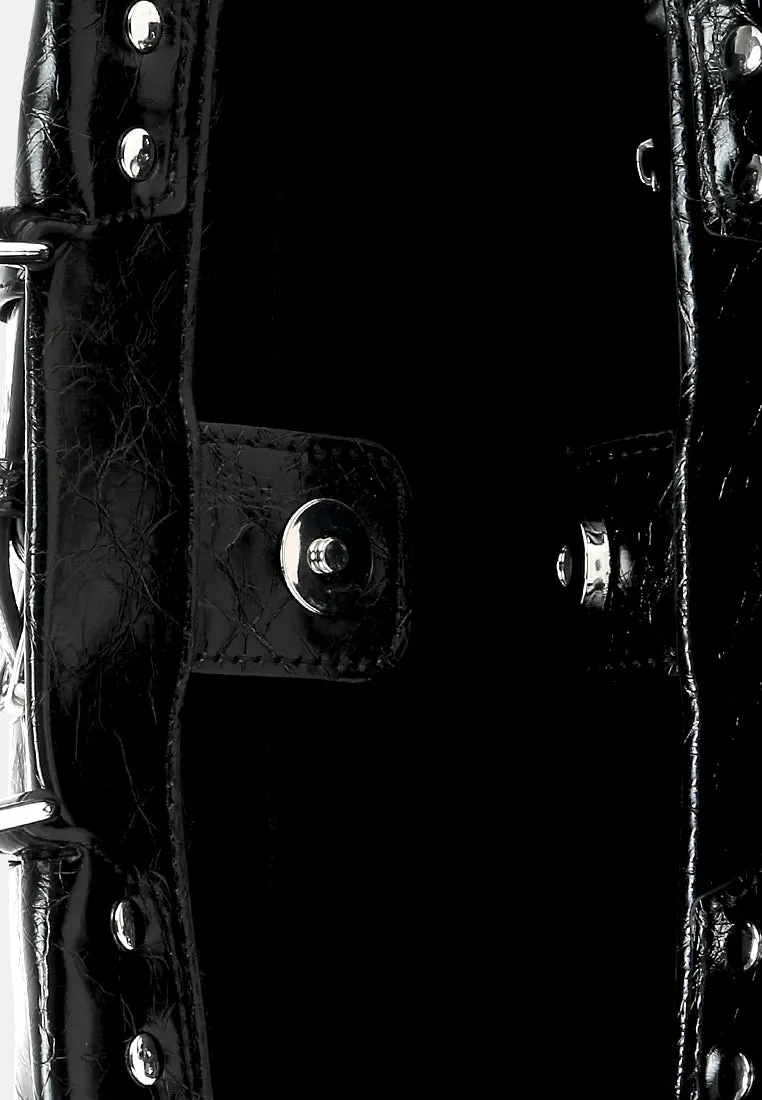 Buckle Detail Satchel Bag By RAG