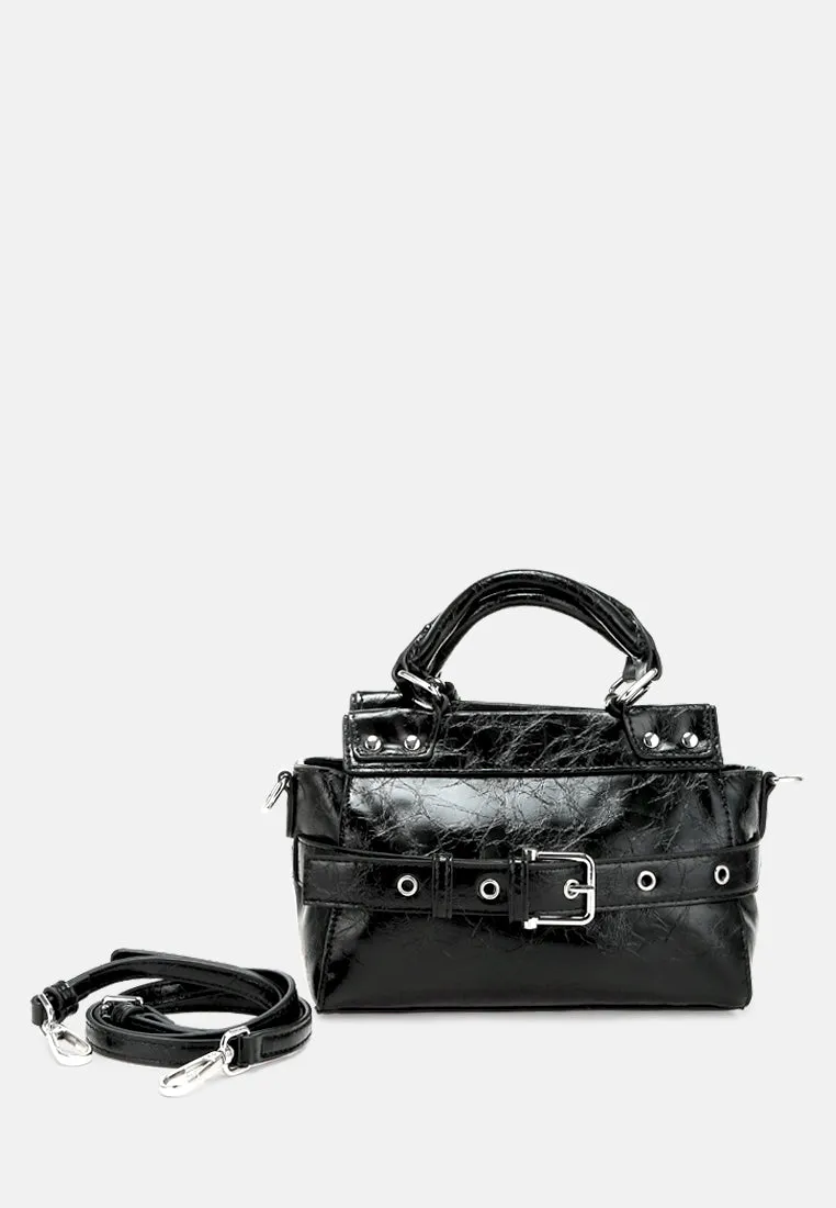 Buckle Detail Satchel Bag By RAG