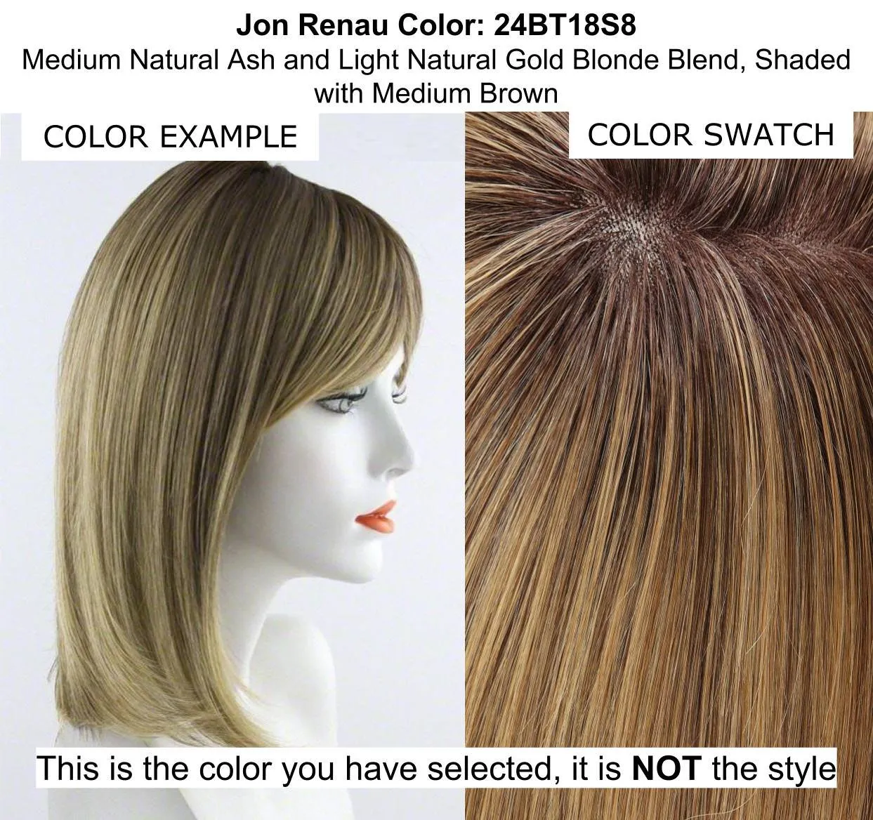 BUNDLE - 5 Items: Ignite AVERAGE SIZE Heat Friendly Synthetic Wig by Jon Renau, Christy's Wigs Q & A Booklet, HD Smooth Detangler, Synthetic Shampoo & Wide Tooth Comb - Color: 24BT18S8