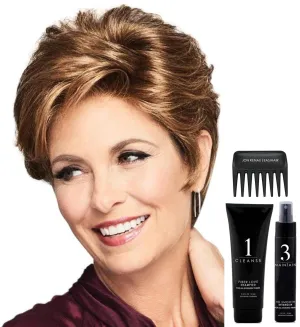 Bundle - 5 Items: Stylish Flair Wig by Gabor, Christy's Wigs Q & A Booklet, 2oz Travel Size Wig Shampoo, HD Smooth and Wide Tooth Comb - Color: 29_31