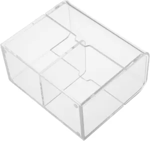 Cabilock Transparent Acrylic Card Organizer Clear Storage Box for Story Cards Learning Flashcards Elegant Design for Easy Visibility Access for Home Office Use