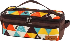 Camping Travel Cooking Utensils Organizer Travel Bag Portable Pouch Bag for BBQ Camp Cookware Kitchen Pattern