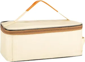 Camping Utensil Organizer, Camping Kitchenware Storage Bag, Waterproof Utensil Tool Kitchenware Container for Picnic Road Trips BBQ
