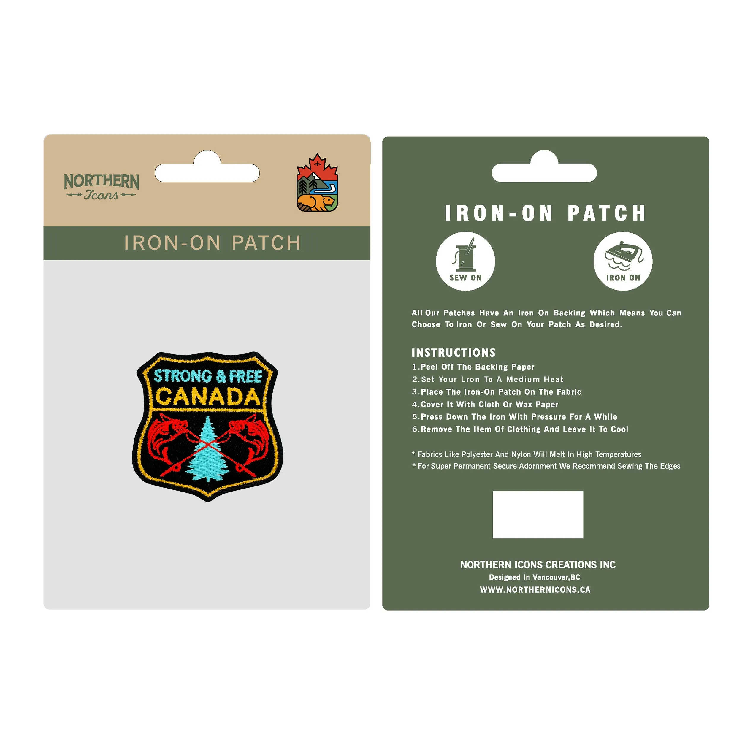 Canada iron-on embroidery patch