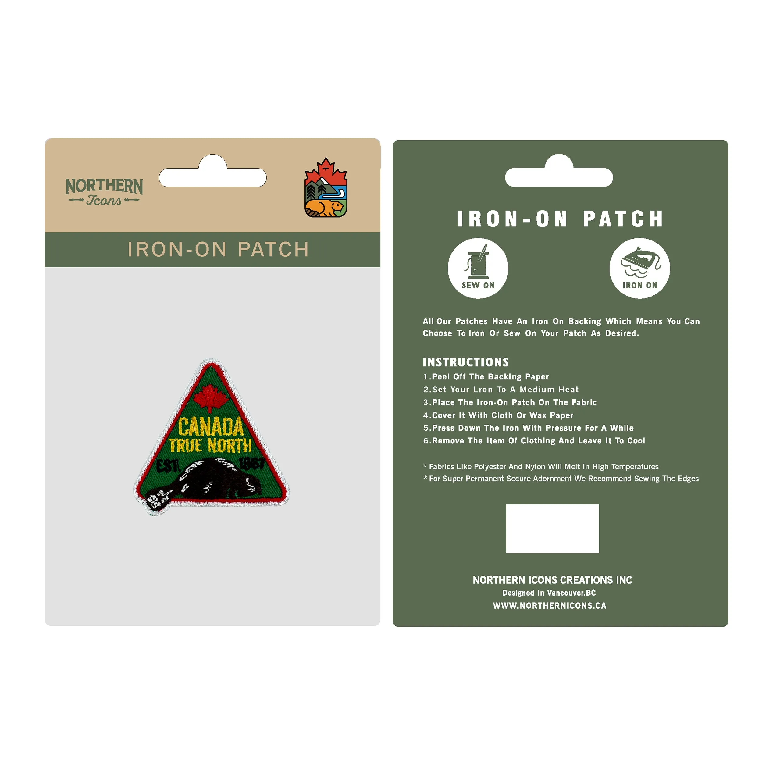 Canada iron-on embroidery patch
