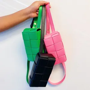 CANDY CUBE WOVEN SLING BAG