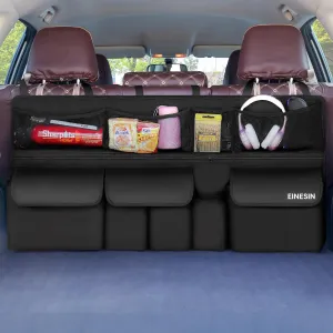 Car Trunk Organizer, Car Boot Organiser, Car Trunk Bag with Strong Elastic, Magic Wand Structure for SUV (black)