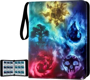 Card Binder for MTG Cards,9 Pocket Trading Card Binder Premium 720 Double PU Card Collection Binder with Sleeves,Card Folder for MTG, TCG, Sports Cards (colored, 9 Pocket)