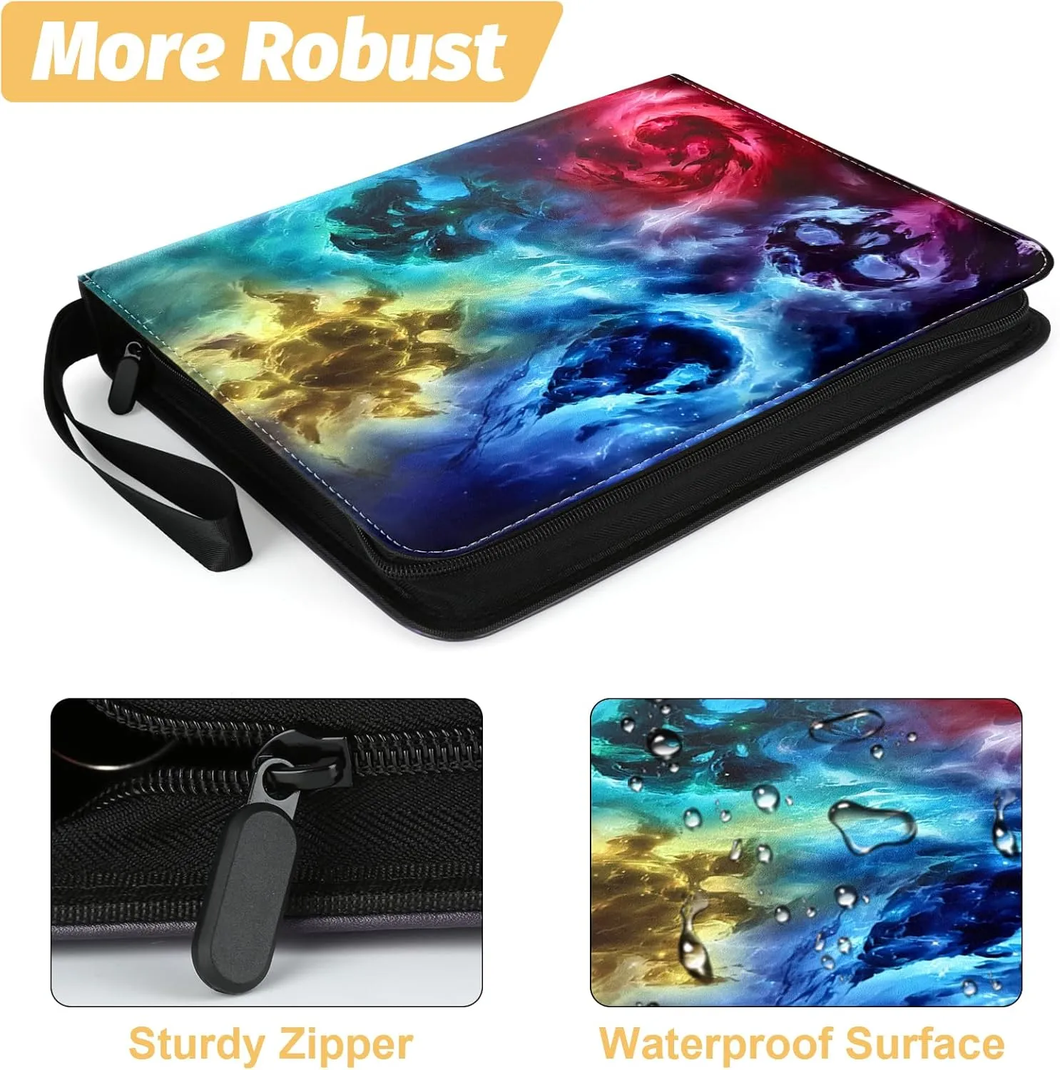 Card Binder for MTG Cards,9 Pocket Trading Card Binder Premium 720 Double PU Card Collection Binder with Sleeves,Card Folder for MTG, TCG, Sports Cards (colored, 9 Pocket)