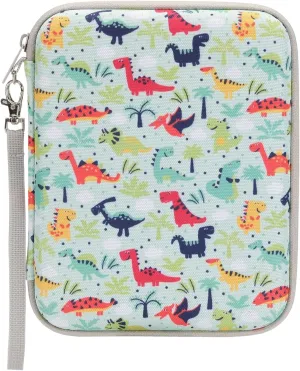 Card Case for Yoto cards, Soft Portable Folder with Zipper & 80 Pockets Player & Mini Audiobook Cards, Card Binder Holder with Sleeves for Travel (Dino)