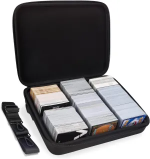 Card Game Case for 2200  Cards, Trading Card Storage Box Compatible for Pokemon Cards, Sports Card and Baseball Cards, Playing Card Travel Carrying Case Fit for Against Humanity (Black)