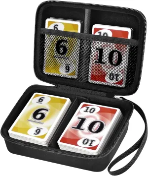 Cards Holder Case Compatible with PM TCG Cards/for SKYJO/for Five Crowns/for UNO/for Phase 10 Playing Cards, Card Game Storage Organizer Holds Up to 400 Cards - Black (Box Only)
