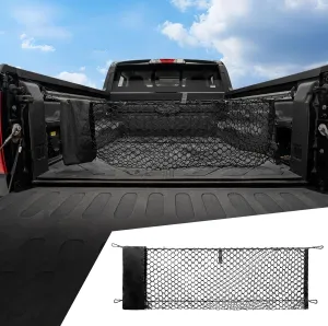 Cargo Net Compatible with 2022-2025 Ford Maverick Truck Bed Cargo Net with Storage Bag 3.28'×1.15' Double Layer Envelope Style Dense Mesh Trunk Organizer for 2024 Maverick Exterior Accessories
