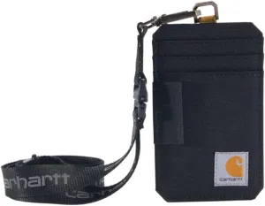 Carhartt, Water-Repellent Canvas ID Holder With Reflective lanyard, Nylon Duck (Black), One Size