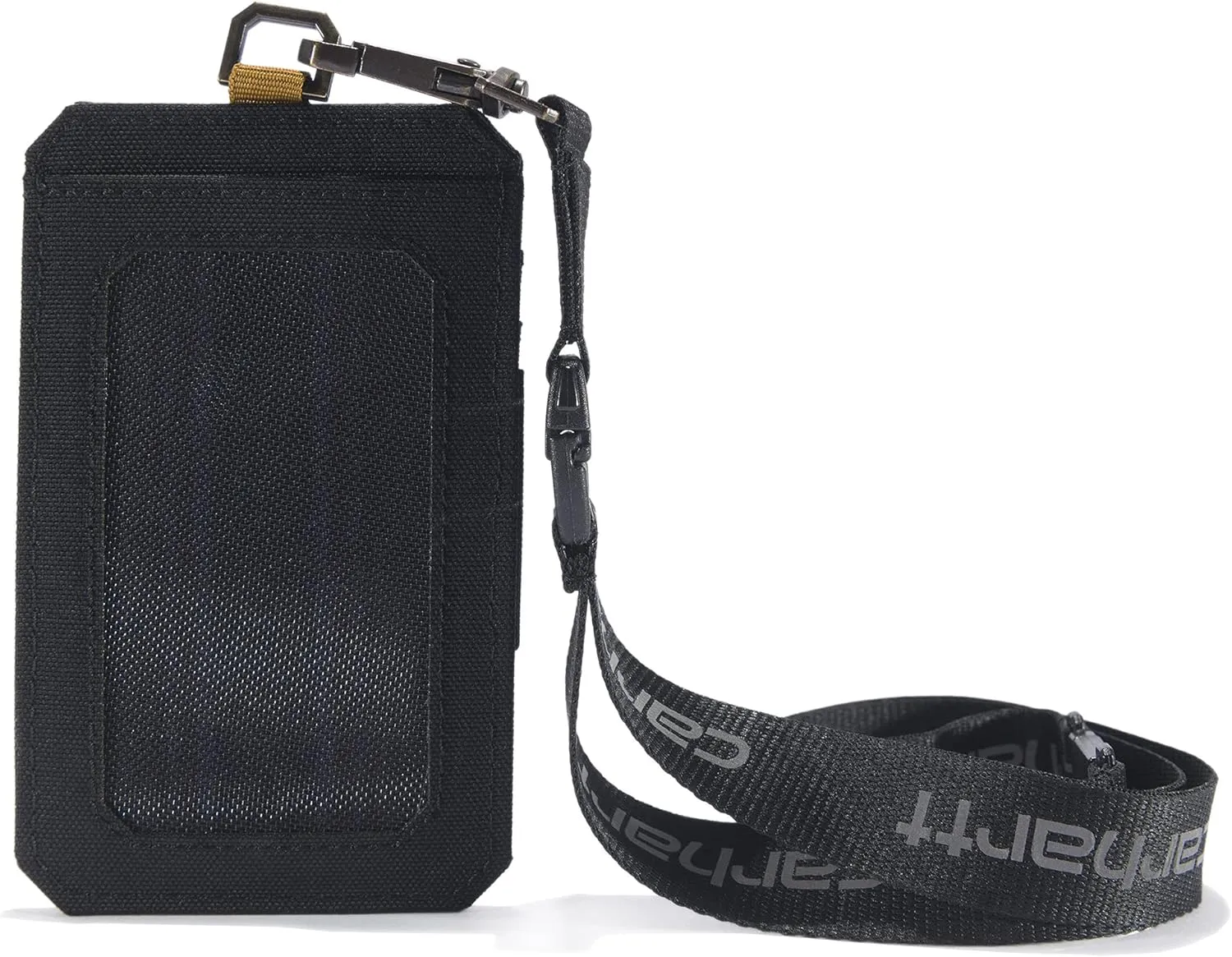 Carhartt, Water-Repellent Canvas ID Holder With Reflective lanyard, Nylon Duck (Black), One Size