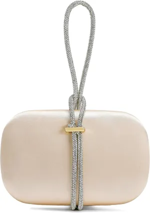 CARIEDO Women's Rhinestones Evening Handbag Crystal Velvet Clutch Bridal Purse for Wedding Prom Night Out Party