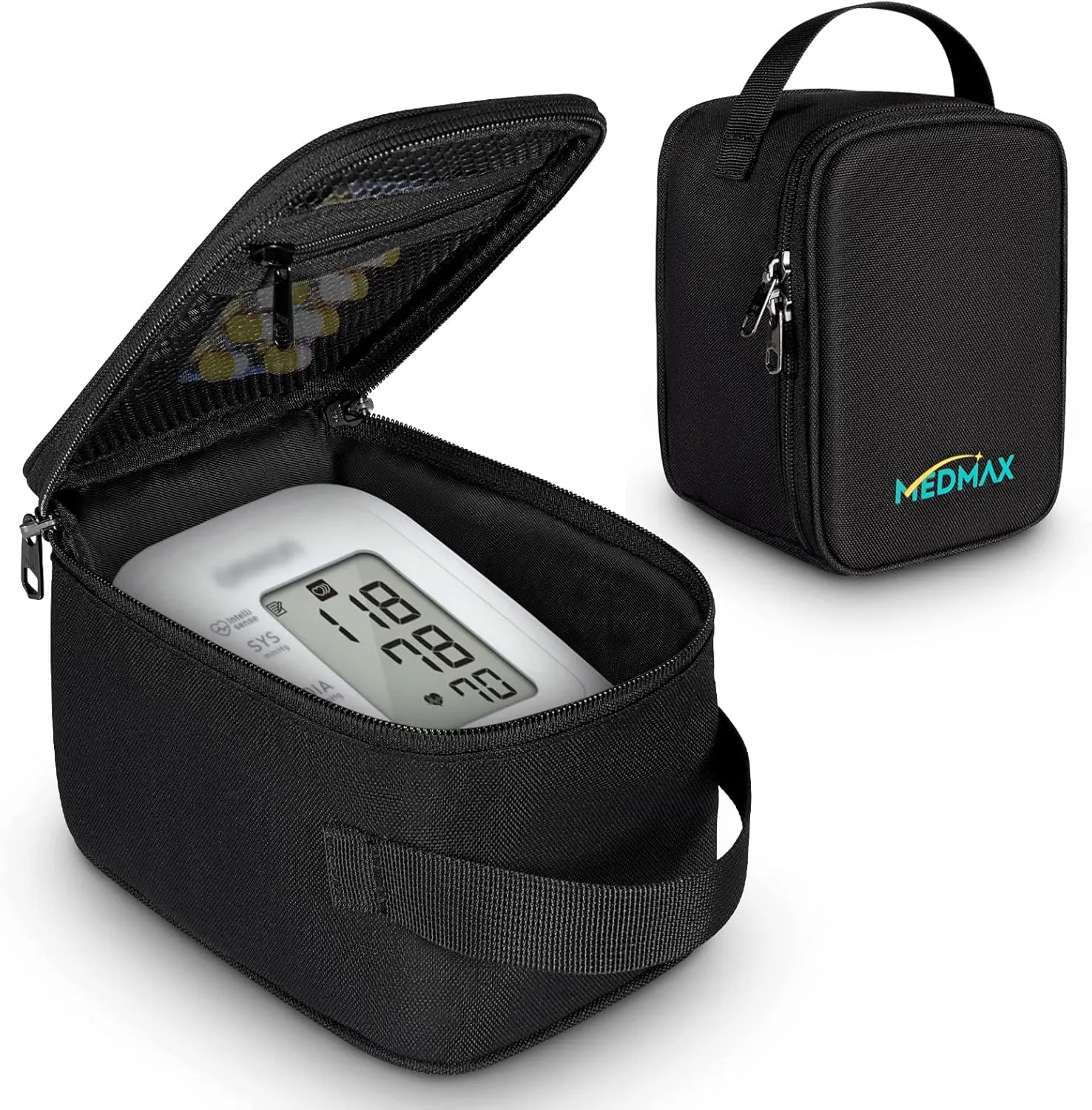 Carrying Case Compatible with OMRON Blood Pressure Monitor Bronze BP5100 / Upper Arm 3 Series Home Blood Pressure Monitor, Portable Storage Organizer Bag with Handle (Bag Only)