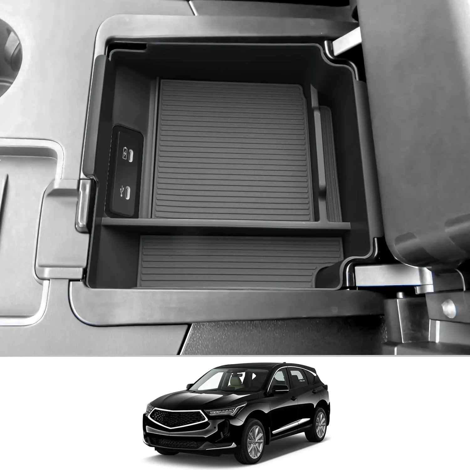 CDEFG for 2025 Acura MDX Center Console Organizer Compatible with 2025 Acura MDX Accessories 2025 MDX Middle Console Organizer 2025 MDX Armrest Compartment Storage Box