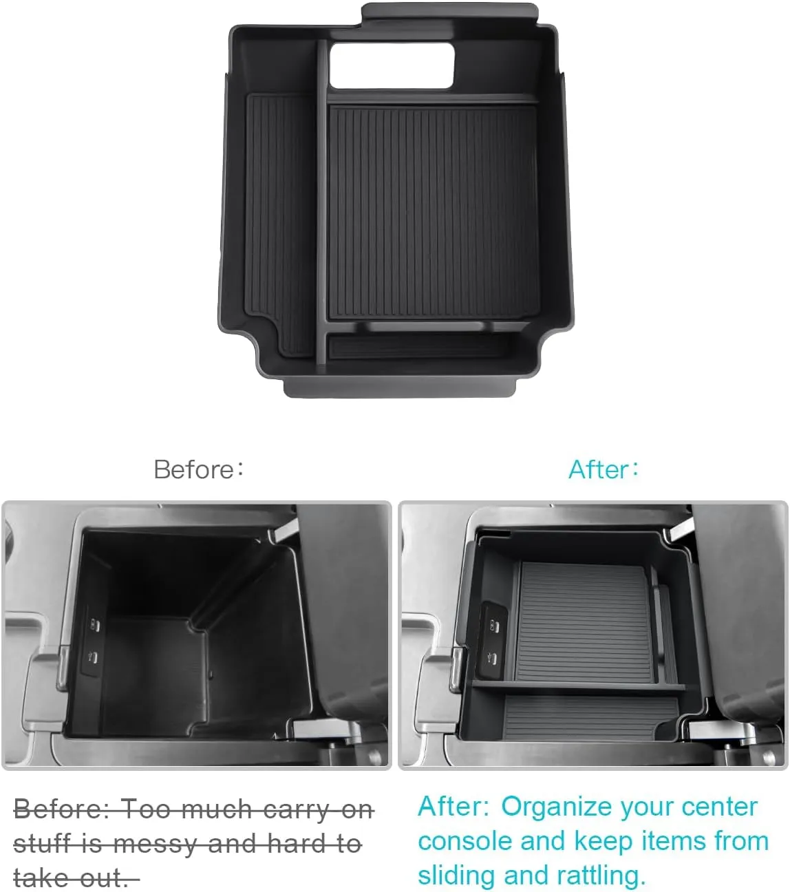 CDEFG for 2025 Acura MDX Center Console Organizer Compatible with 2025 Acura MDX Accessories 2025 MDX Middle Console Organizer 2025 MDX Armrest Compartment Storage Box