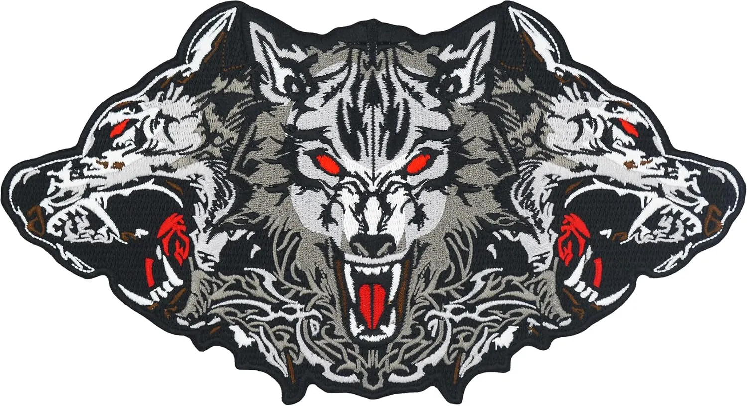 Cerberus Embroidered Biker Back Patch Large for Motorcycle Jacket & Vest