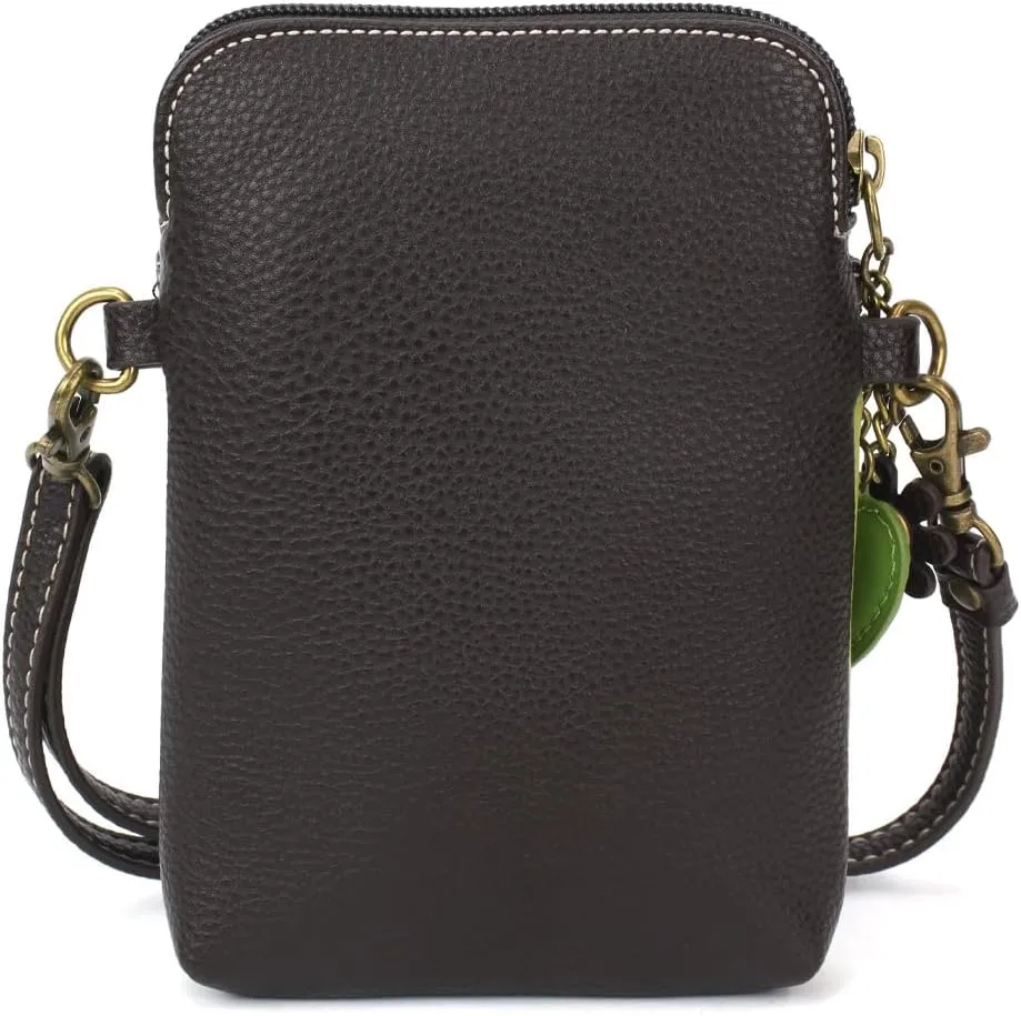 CHALA Cell Phone Crossbody Purse-Women PU Leather/Canvas Multicolor Handbag with Adjustable Strap