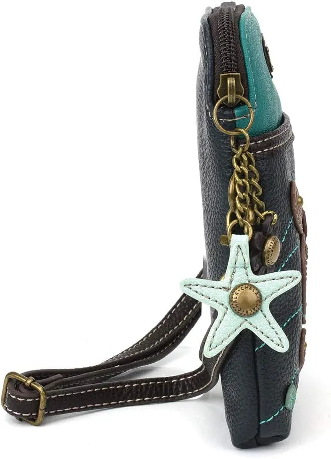 CHALA Cell Phone Crossbody Purse-Women PU Leather/Canvas Multicolor Handbag with Adjustable Strap