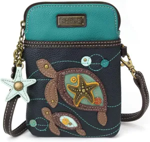CHALA Cell Phone Crossbody Purse-Women PU Leather/Canvas Multicolor Handbag with Adjustable Strap