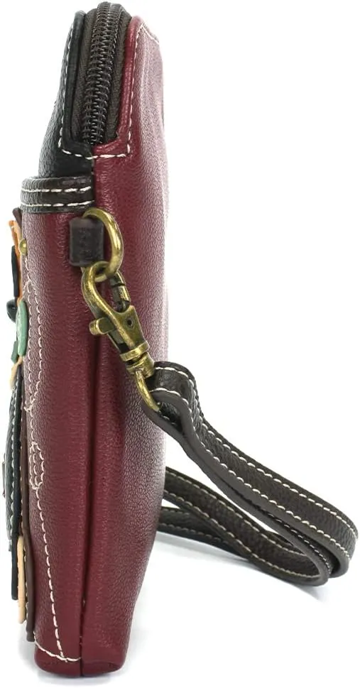 CHALA Cell Phone Crossbody Purse-Women PU Leather/Canvas Multicolor Handbag with Adjustable Strap