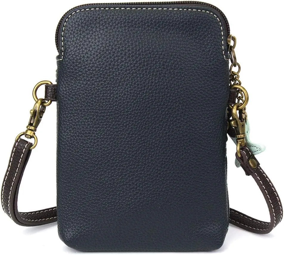 CHALA Cell Phone Crossbody Purse-Women PU Leather/Canvas Multicolor Handbag with Adjustable Strap