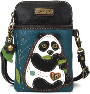 CHALA Cell Phone Crossbody Purse-Women PU Leather/Canvas Multicolor Handbag with Adjustable Strap