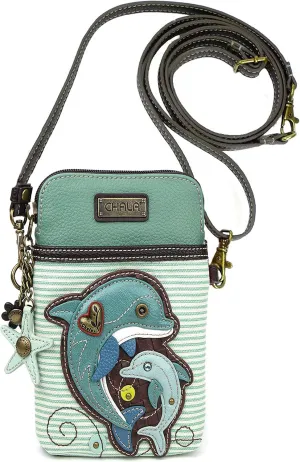 Chala Handbags Dolphin Cellphone Crossbody Handbag - Dolphin Lover Collector
