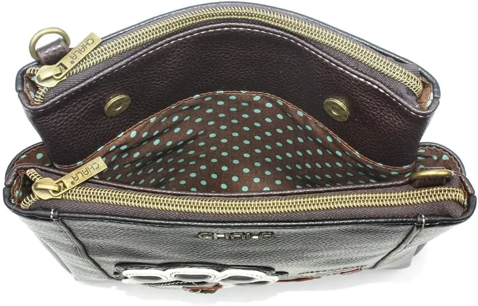 CHALA Merry Messenger RFID Protected Women Faux Leather Shoulder Purse with Adjustable Crossbody Strap