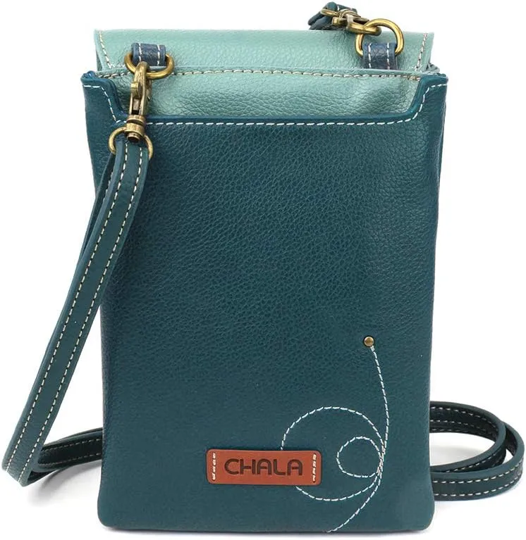 CHALA RFID Criss Crossbody Cell Phone Purse - Women Faux Leather Xbody Handbag with Adjustable Strap