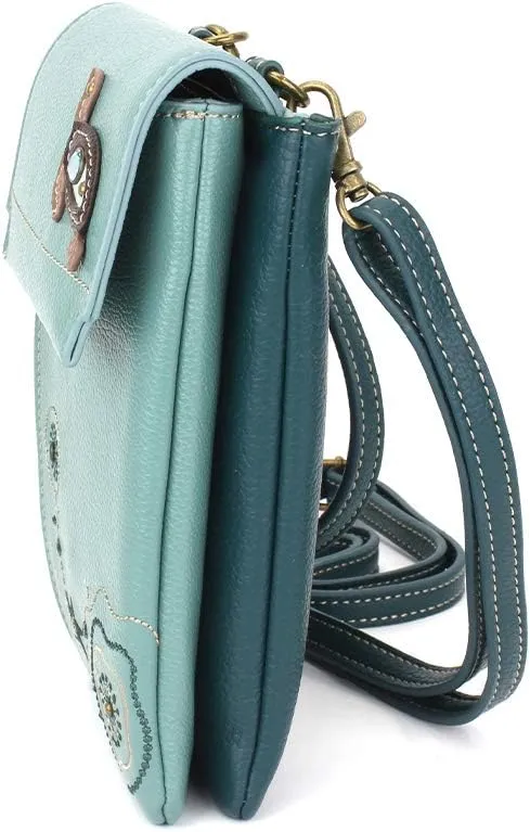 CHALA RFID Criss Crossbody Cell Phone Purse - Women Faux Leather Xbody Handbag with Adjustable Strap
