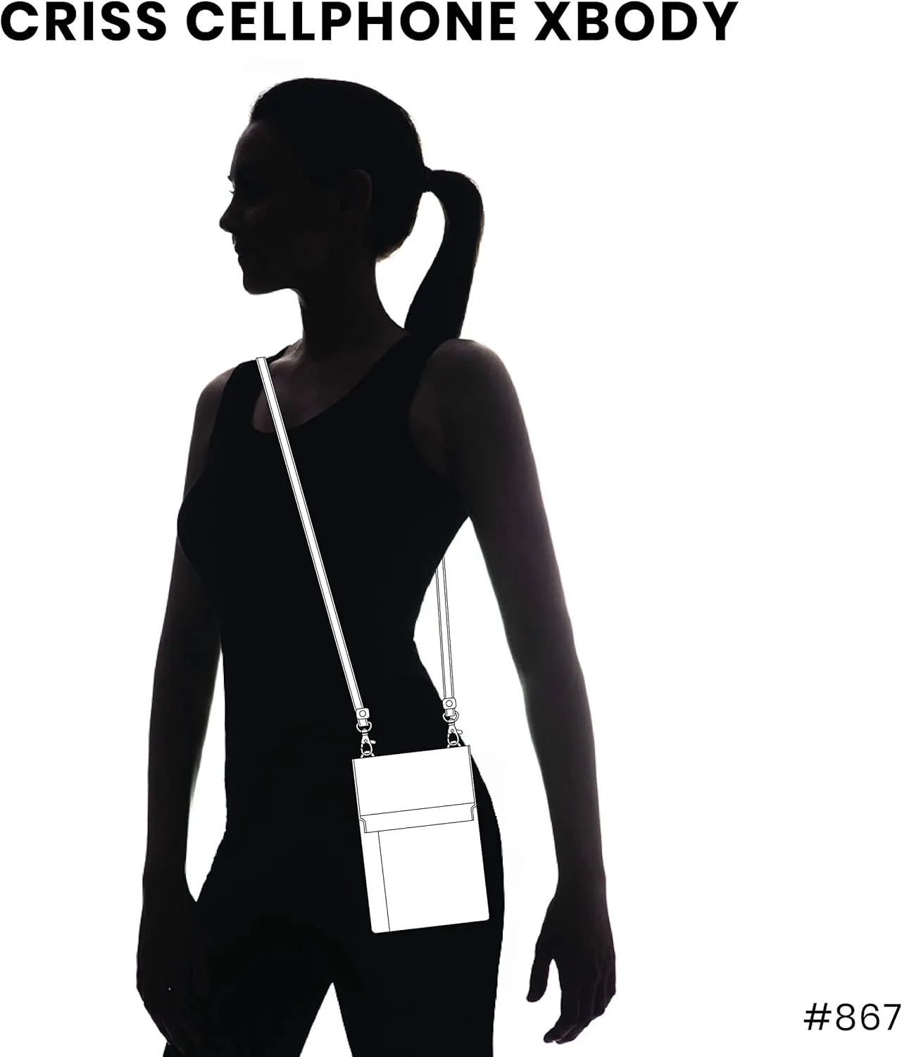 CHALA RFID Criss Crossbody Cell Phone Purse - Women Faux Leather Xbody Handbag with Adjustable Strap